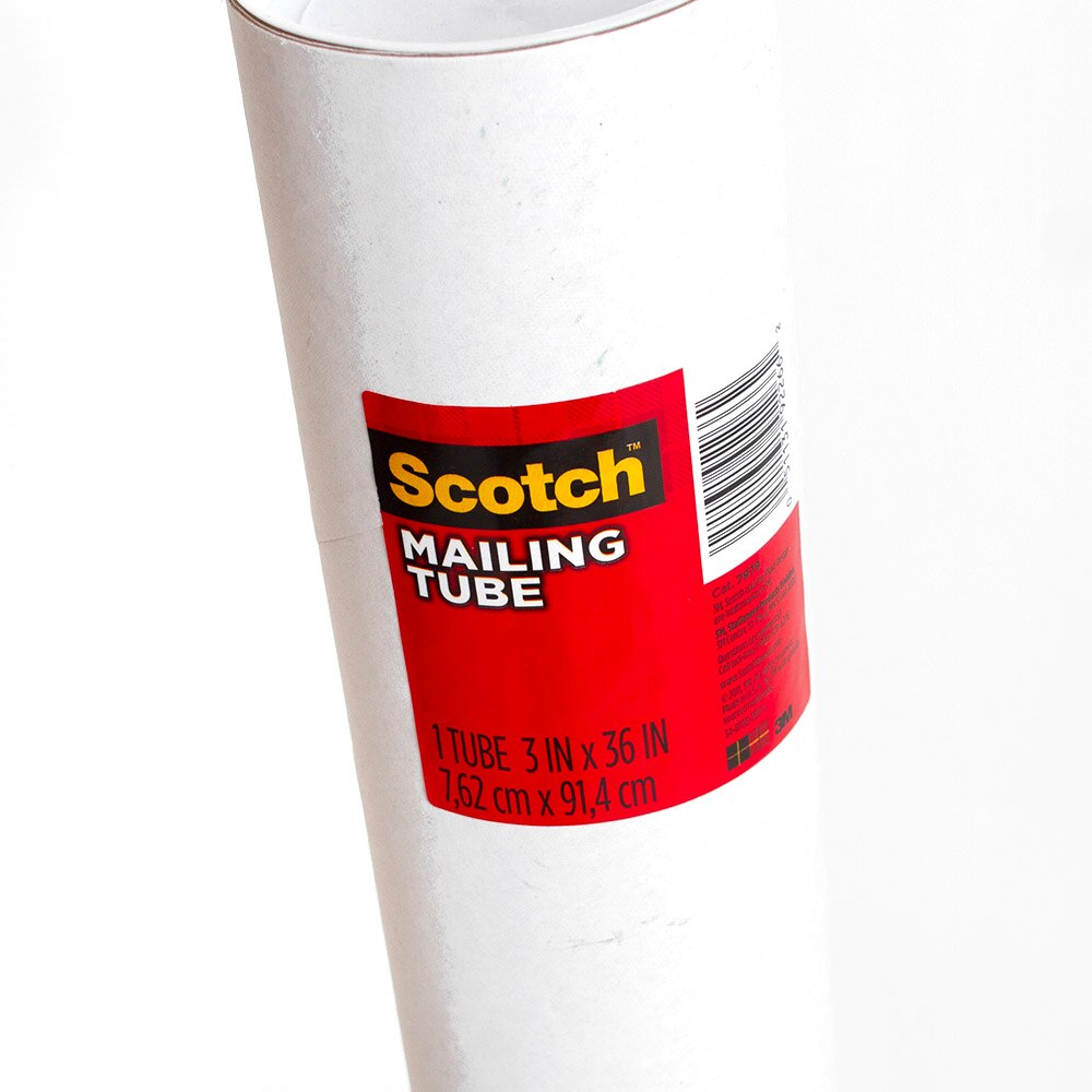 Scotch, White, Box/Tube, Art & School, 3M, Mailing Tube, 3"x36", 154138